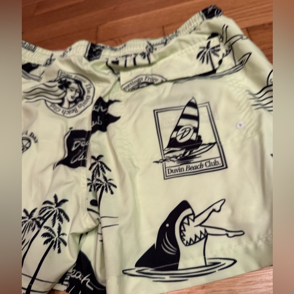 Duvin Beach Club Neon Yellow Shorts - Picture 7 of 7